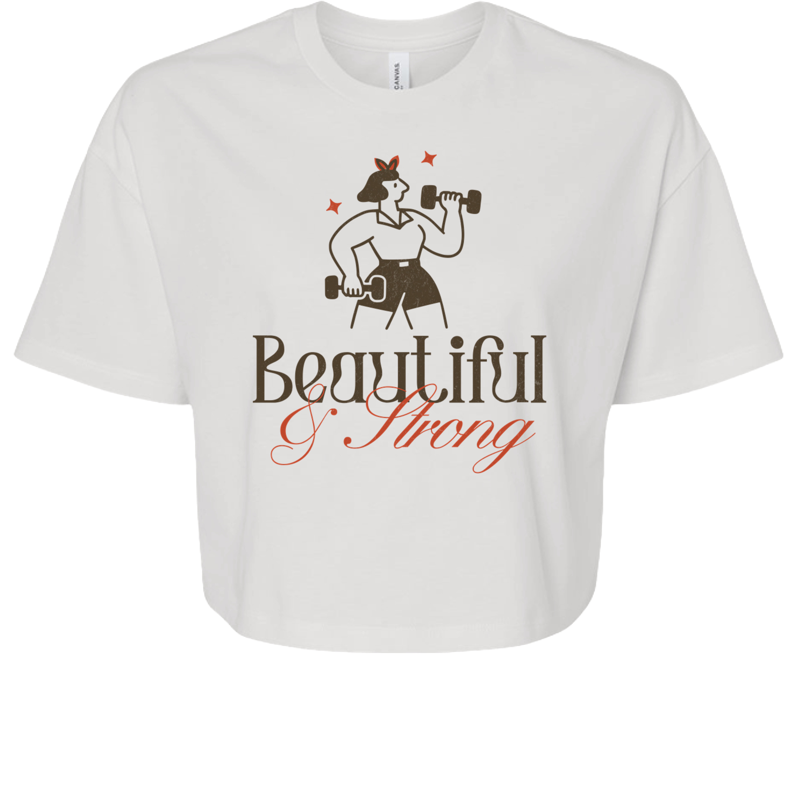 BEAUTIFUL AND STRONG CROP TEE