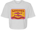 Sardines crop top in Vintage White, front view