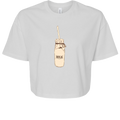 Got Milk crop top in White, front view