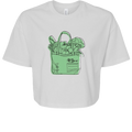 Save the Planet crop top in White, front view