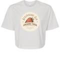 Strawberry Jam crop top in Vintage White, front view